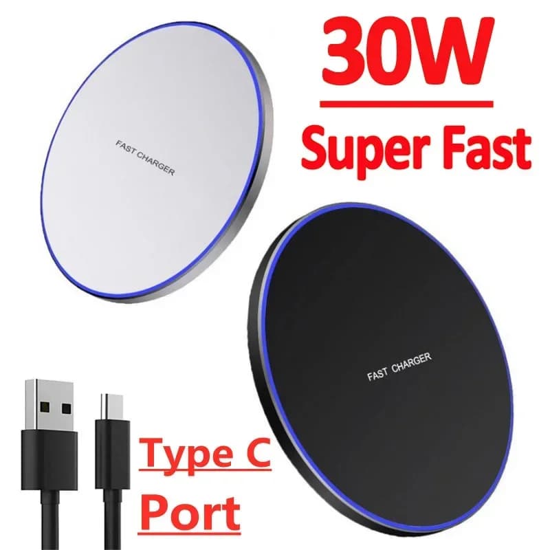 Base per caricabatterie per telefono wireless per iPhone 16 15 14 13 Pro XS Max Samsung S23/S22 Xiaomi Pad di ricarica wireless veloce a induzione 30W