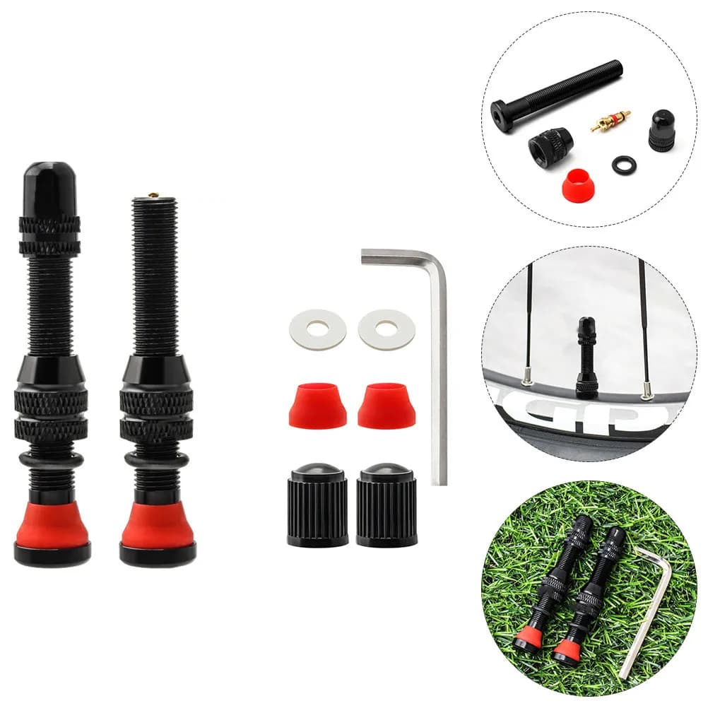 Set di Valvole per Pneumatici Tubeless in Lega di Alluminio Premium per Bici da Strada e Gravel, Antiperdita, Robuste e Leggere