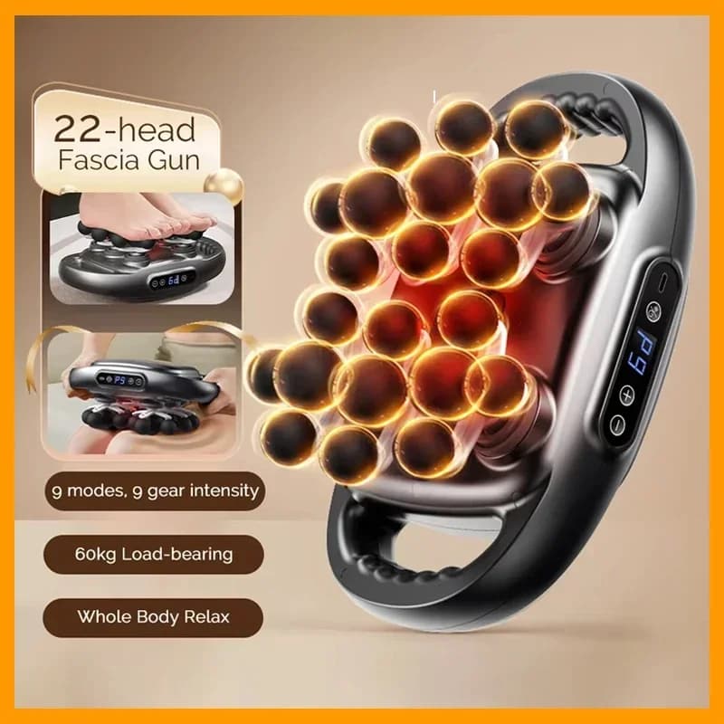 22-head Masajeador muscle massage pad with high-frequency vibration Back and waist Massage