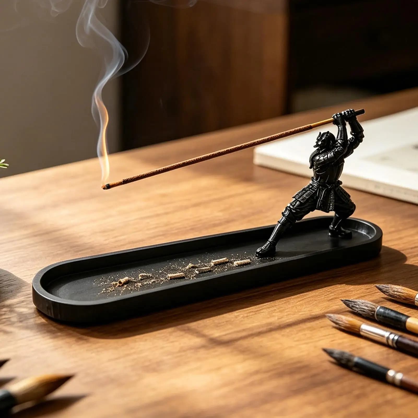 Japanese Incense Burner Japanese Novelty Ash Catcher Incense Stick Burner for Home Living Room Bedroom Yoga Room Office Entryway