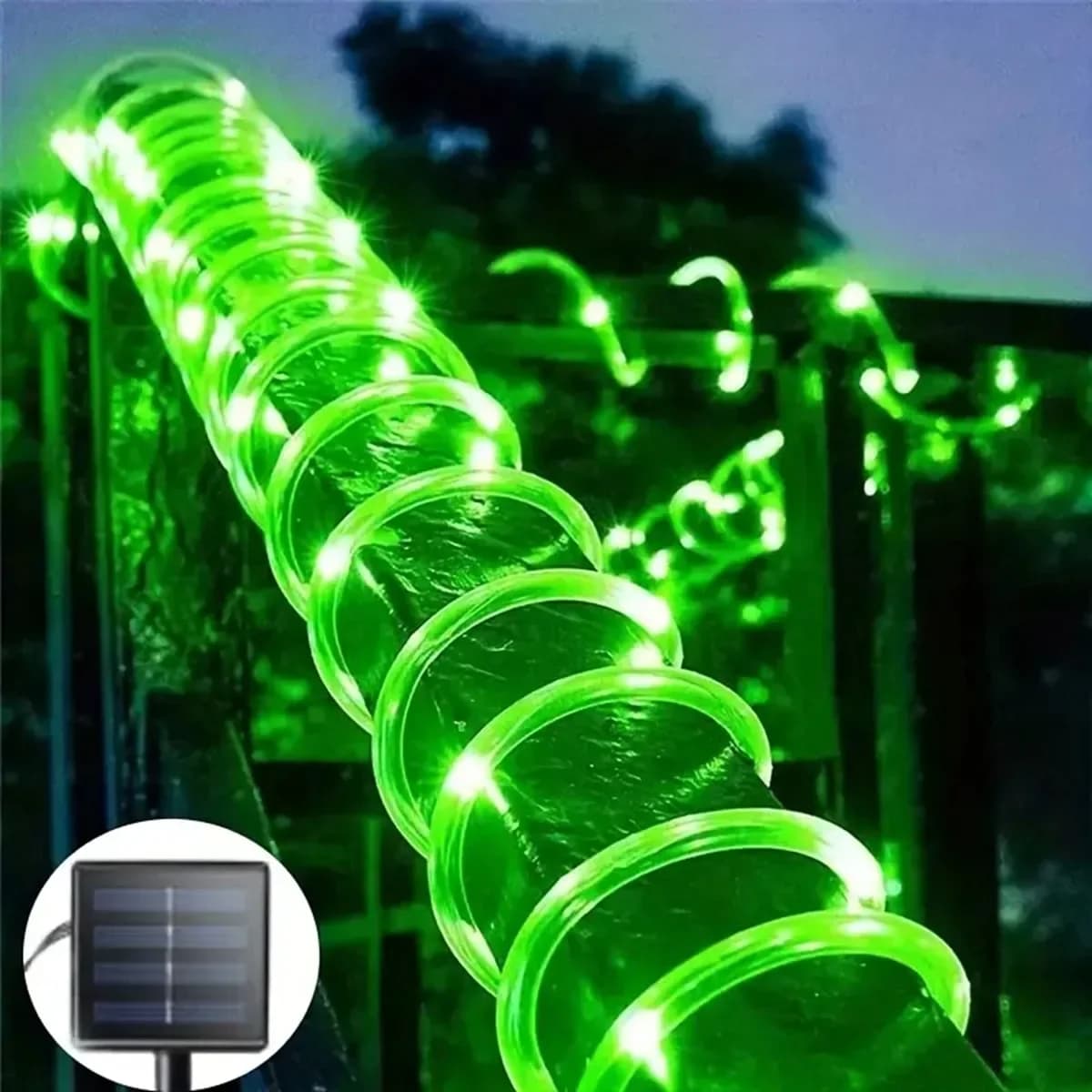 Solar String Lights Garden Waterproof Tube Rope Lamp Christmas Garland Lights For Outdoor Holiday Decoration Lighting