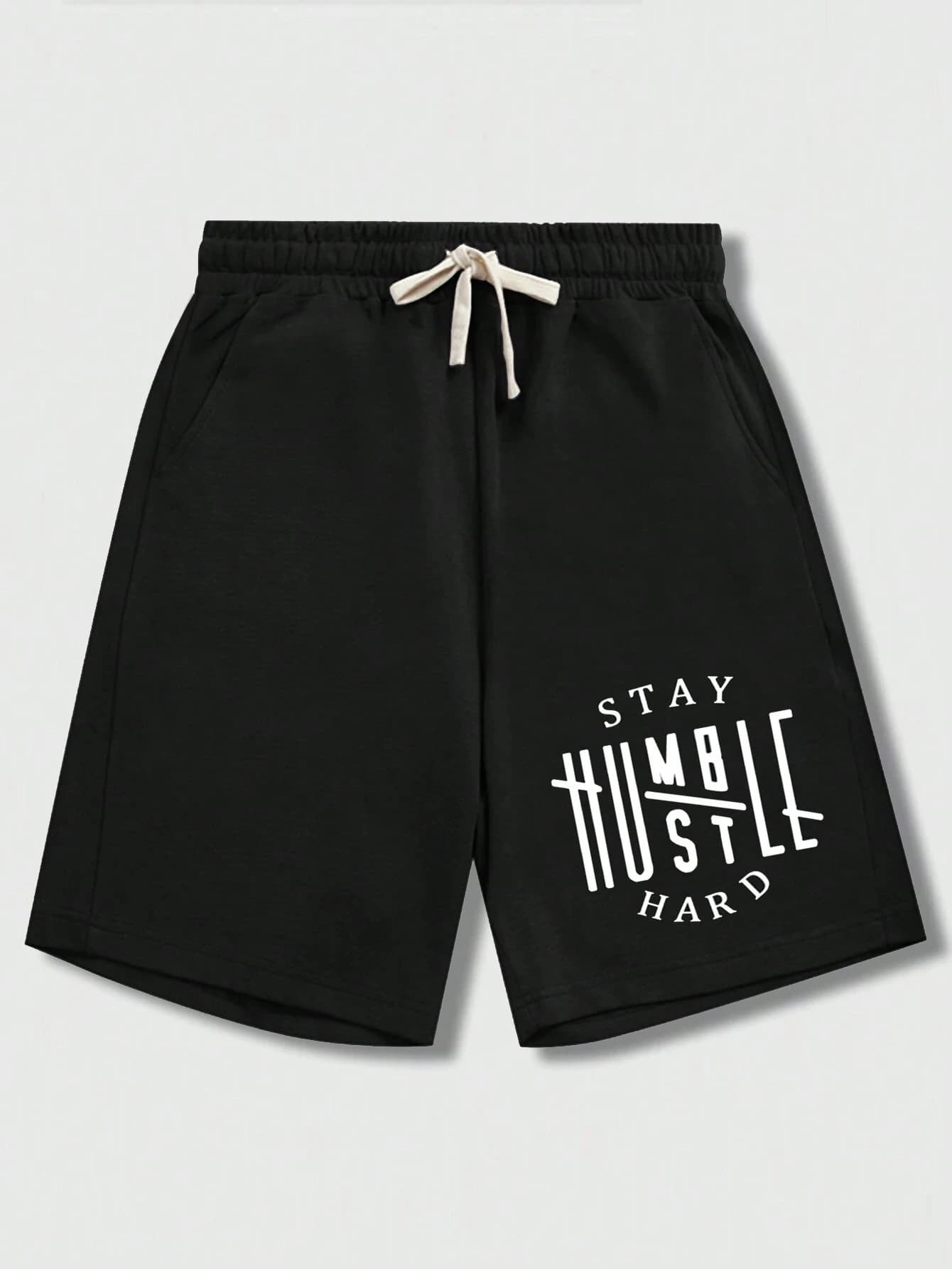 Pantaloncini in vita con coulisse stampati con lettera da uomo versione ampia Pantaloni casual e comodi a cinque punti Pantaloni sportivi di tendenza alla moda