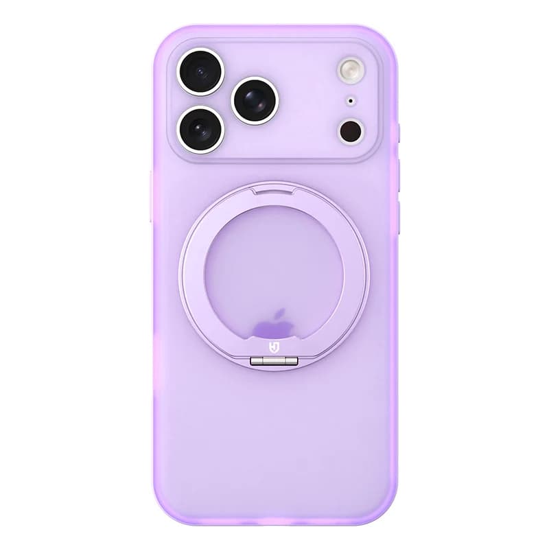 Full-coverage Clear Magnetic Phone Case for iPhone 17 15 16 Pro Max for MagSafe with 360° Rotating Stand Lens Protector Cover