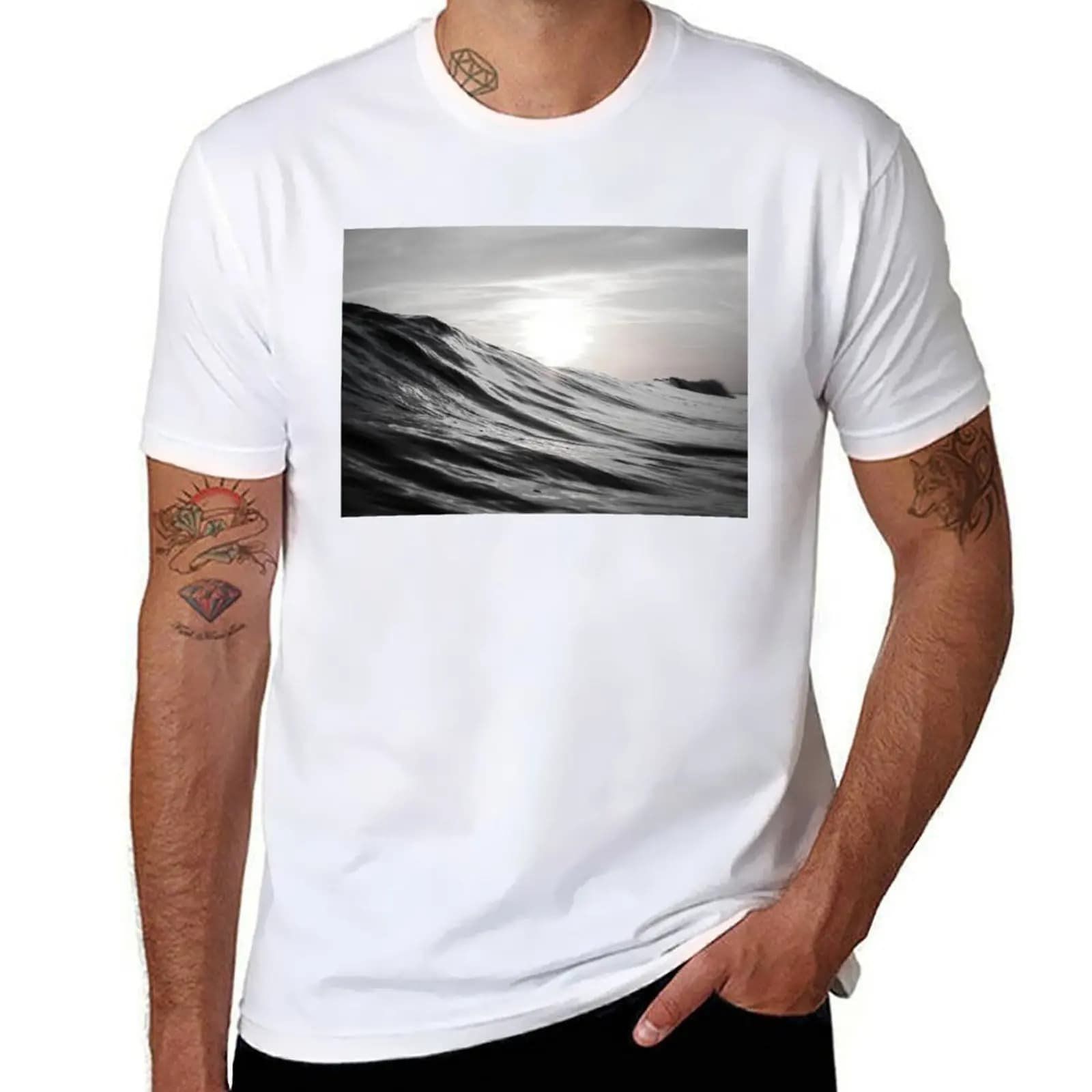 T-shirt Motion of Water T-shirt casual estiva di taglia grande