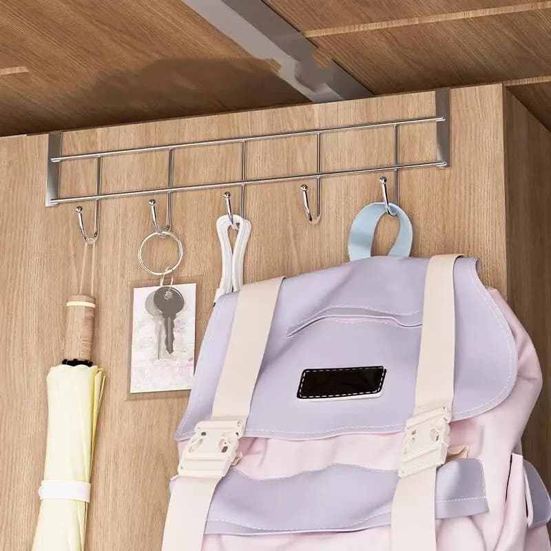 No Drill Over Door Hooks Heavy Duty Waterproof Space Saving Wall Hanger Organizer for Coat Bag Hat Kitchen Bathroom Laundry Roo