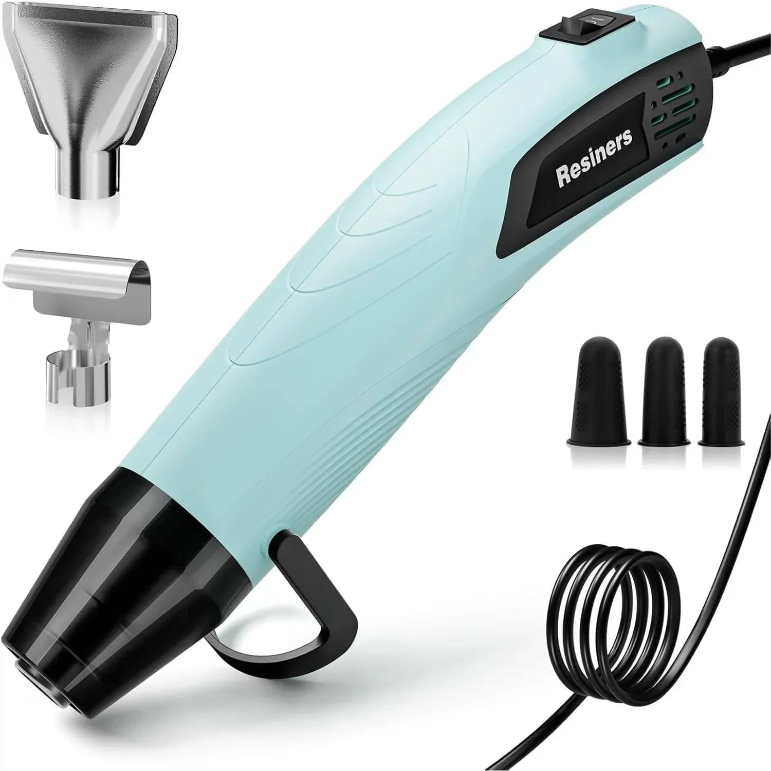 Pistola Termica per Resina, 350W Riscaldamento Rapido Doppia Temperatura (482°F) ° F~662 ° F) con ugelli e coperture, ideale per la rimozione delle bolle e la termoretrazione del vinile
