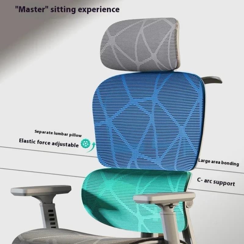 Massaggio Poggiatesta 3D Silla Supporto per la schiena Sedia ergonomica Sedie da gioco Computer regolabile Rilassante De Escritorio Mobili per ufficio
