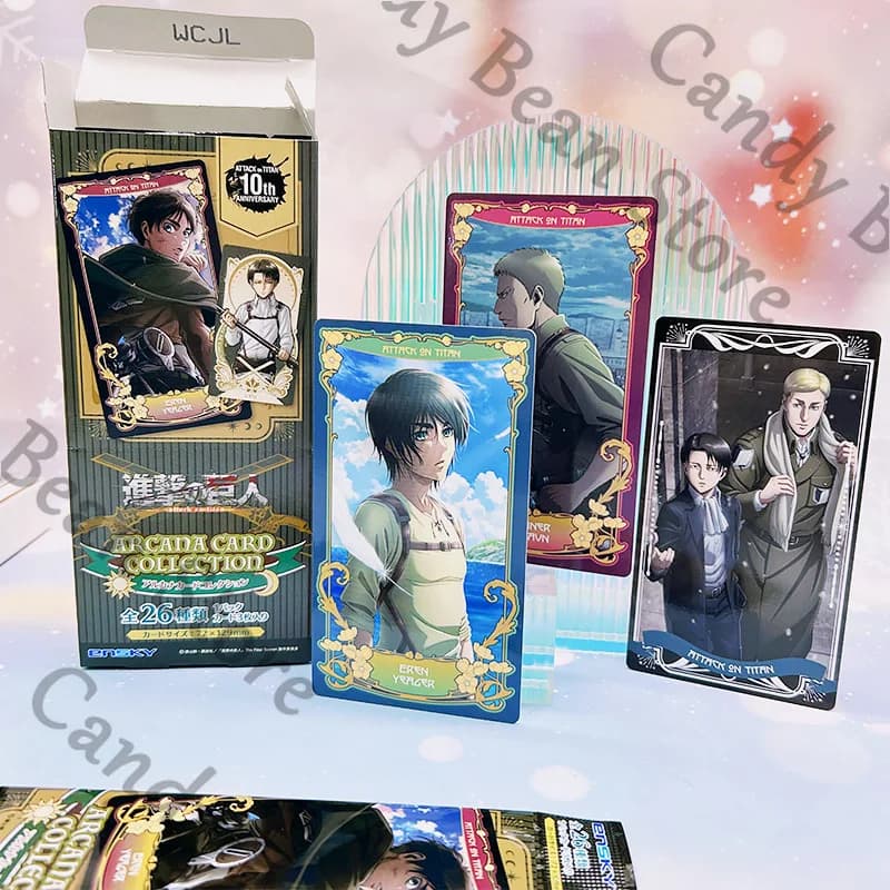 Anime ufficiale Attack on Titan Levi Ackerman Hange Zoe Erwin Smith Cosplay Tarocchi Carte Cartoon Collezione di carte Accessori Regalo