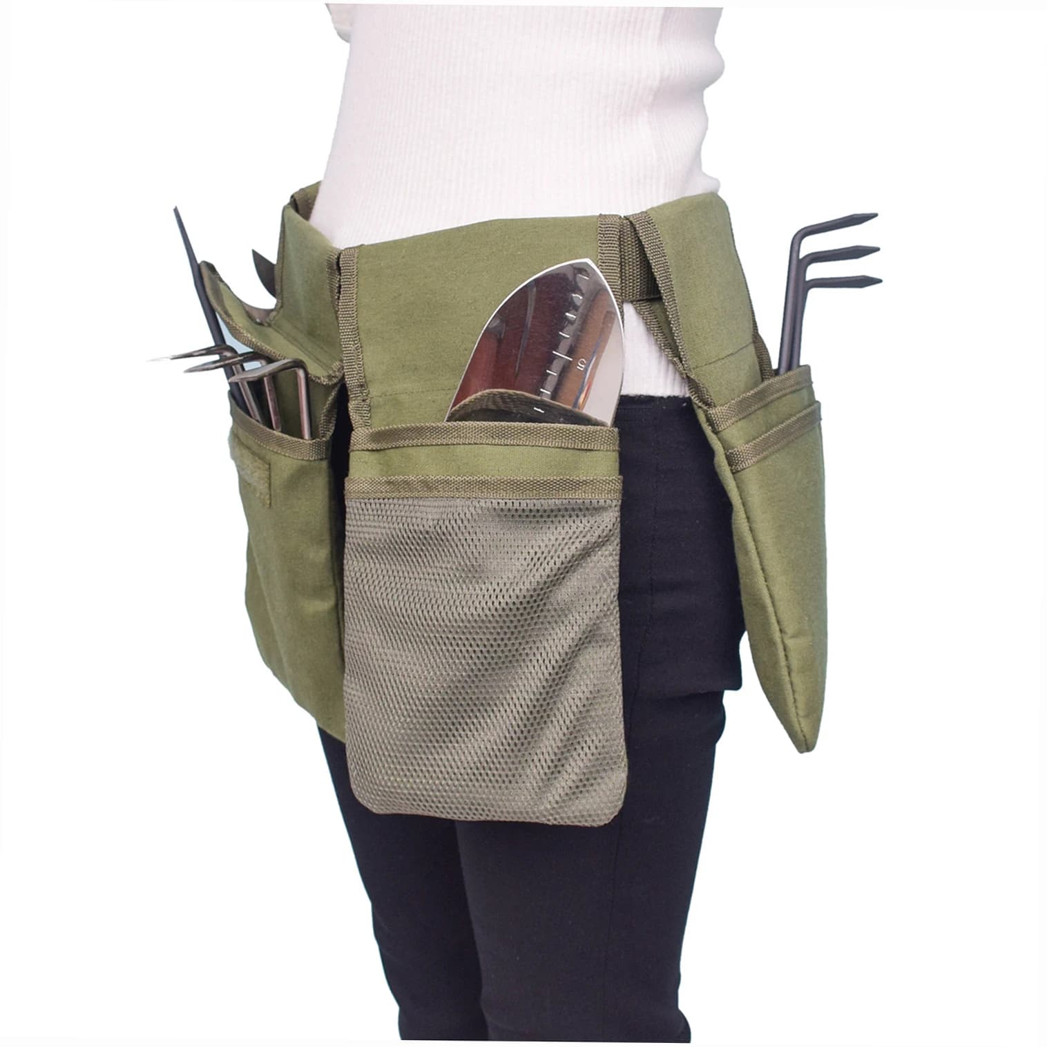 Cintura per attrezzi da giardino grembiule per attrezzi in vita in tela con tasche Kit da giardinaggio borsa per la casa Organizer per attrezzi da giardinaggio supporto per attrezzi da giardino