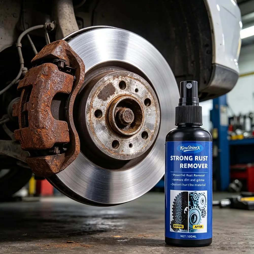Spray universale da 100 ml per la rimozione della ruggine dai cerchi in metallo dell'auto, soluzione lucidante per la riparazione dei graffi, spray per il ricondizionamento della ruggine sul metallo dell'auto