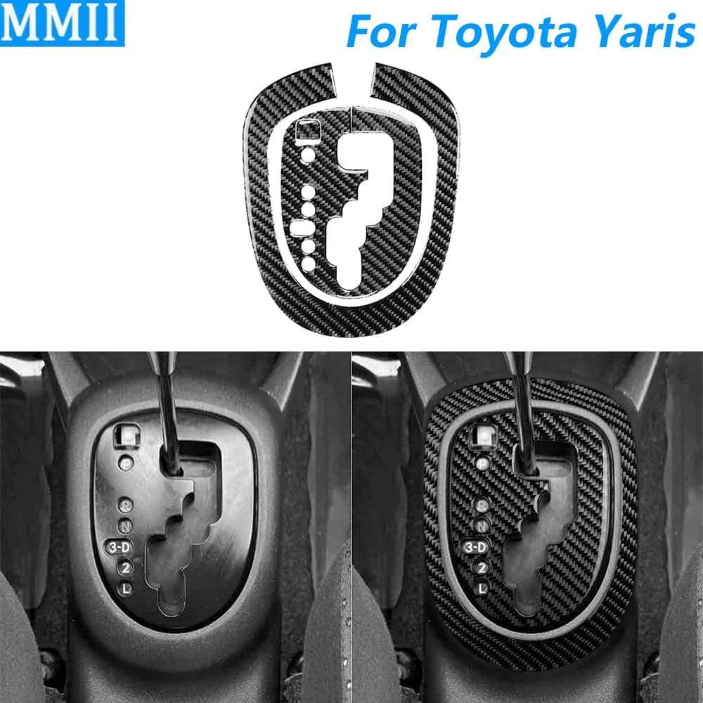 Per Toyota Yaris 2006-2011, Set Decorativo in Fibra di Carbonio per Pannello del Cambio Centrale, Accessori Auto, Adesivo Decorativo