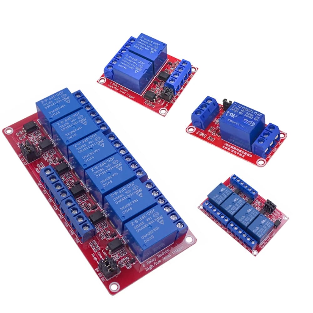 Shield module relay 1 2 4 6 8 channels with high and low level optical trigger for arduino Raspberry pi DC 5V 12V 24V