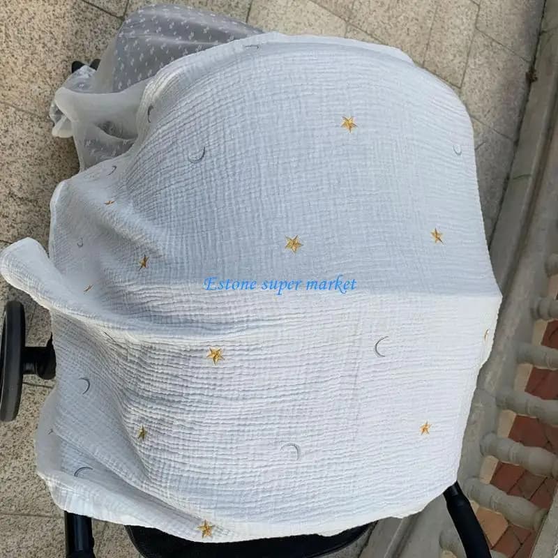 090B Baby Stroller Cover Gauze Sunshade Windshield Sunscreen Curtain Breathable Mesh Mosquitoes Net