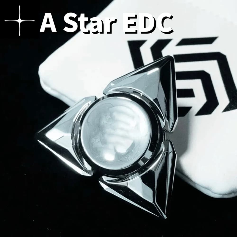 Una stella EDC Prisma Fidget Spinner Giocattolo antistress Agitarsi Giocattoli per adulti Gadget per alleviare l'ansia Fidget Spinner a tre pale