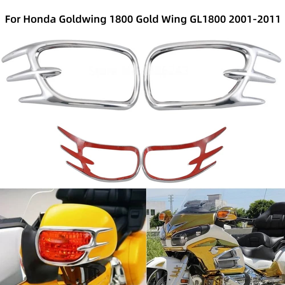Specchietto retrovisore moto Indicatore di direzione Decorazione Trim Plastica ABS per Honda Goldwing 1800 Gold Wing GL1800 2001-2011