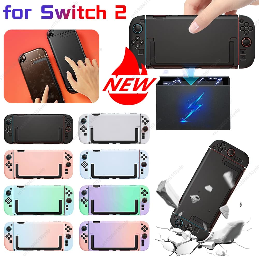 Custodia in TPU per console Switch 2 Custodia ergonomica con impugnatura Custodia protettiva antiurto Custodia protettiva antigraffio