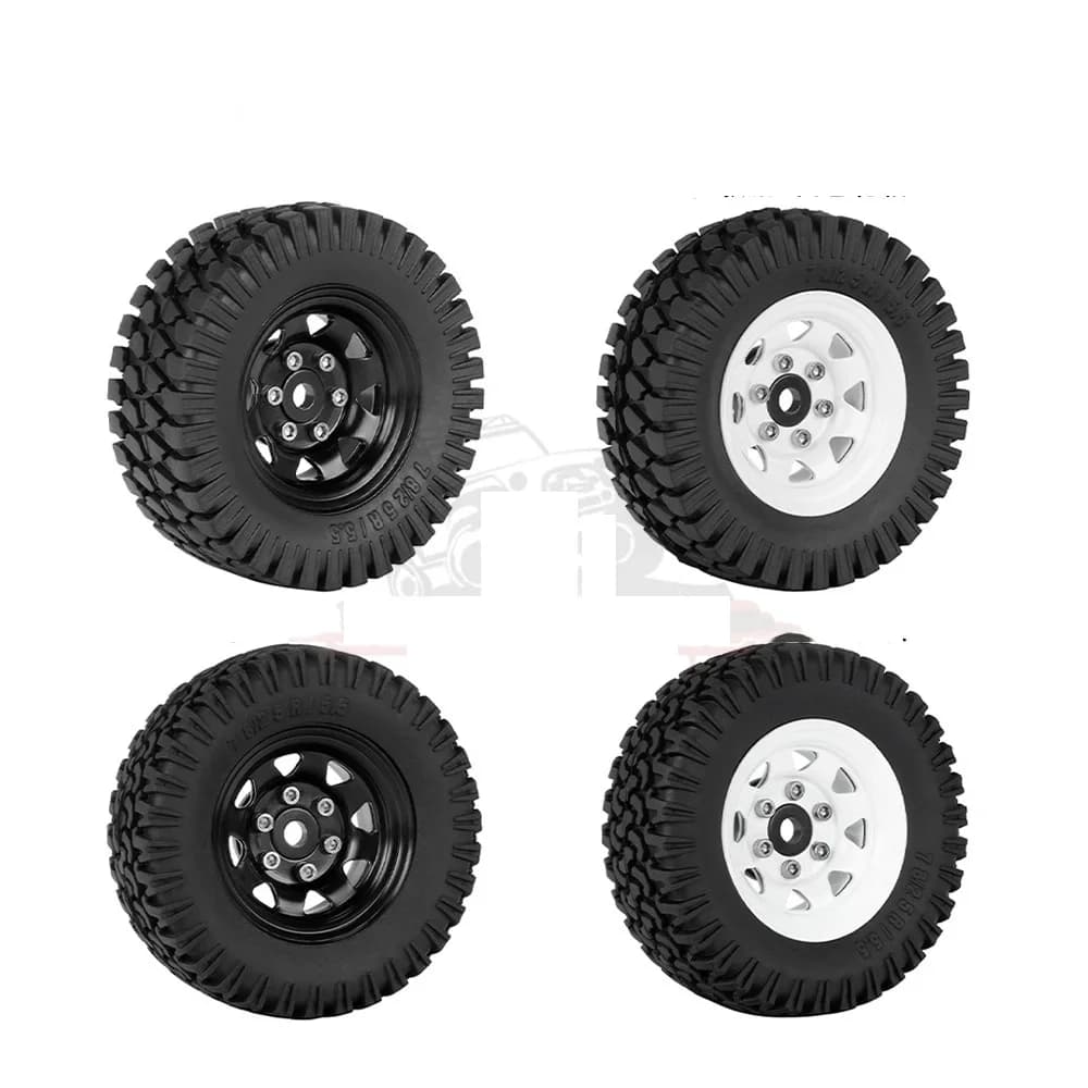 Wheel for remote controlled car tires 1PC 1.55 "cling car simulation with metal wheel for D90 TF2 Tamiya Tamiya CC01 LC70 MST Jimni