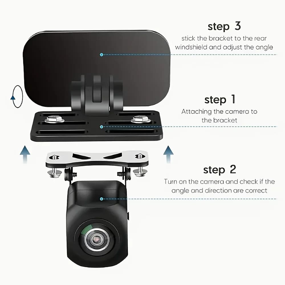 1PC Rear Window Mount Bracket for Dash Cam Universal Adhesive Backup Camera Holder, Easy Installation Fixing Bracket for Car DVR