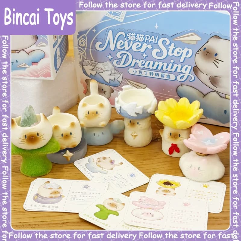 Genuine MAOMAOPAI Never Stop Dreaming Series Blind Box Cute Cat Shape Healing Ornament Home Office Desktop Decor Creative Gift