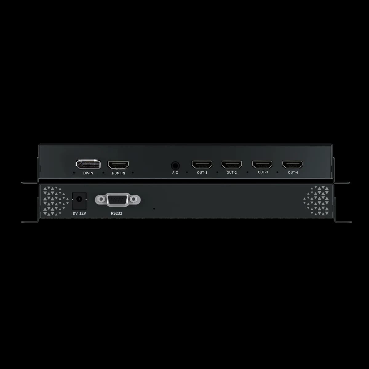 Controller di Illuminazione per Proiettore Video LERGB in Acciaio, Processore Multi-Schermo 4K 7680x1080 2x4 con Interruttore DIP e Porta Seriale