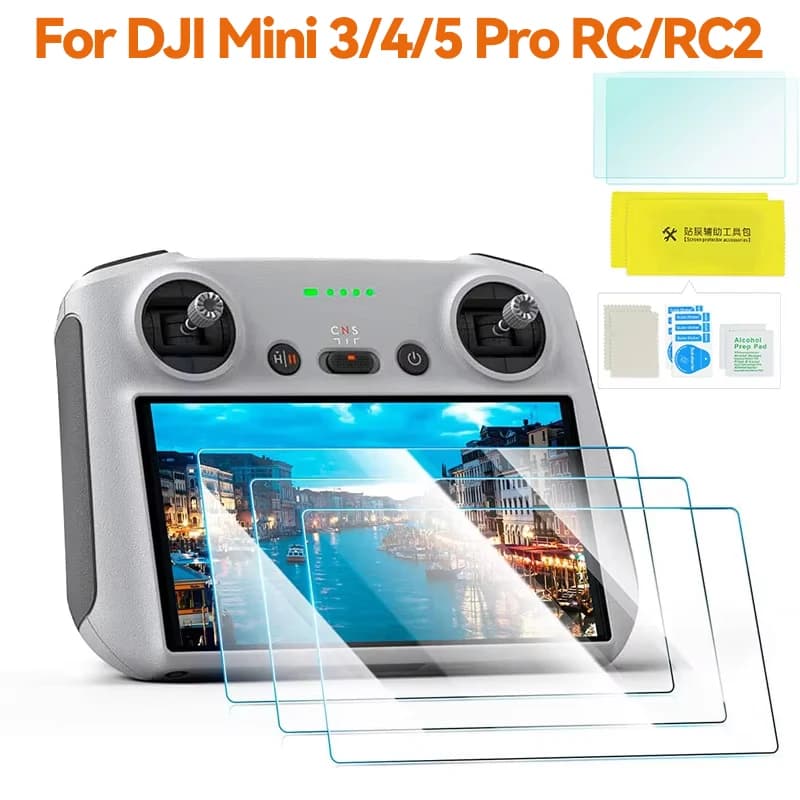 Protective Film for DJI Mini 3/3 Pro Mini 4 5 Pro HD Glass Screen Protective Film RC 2 Remote Accessories