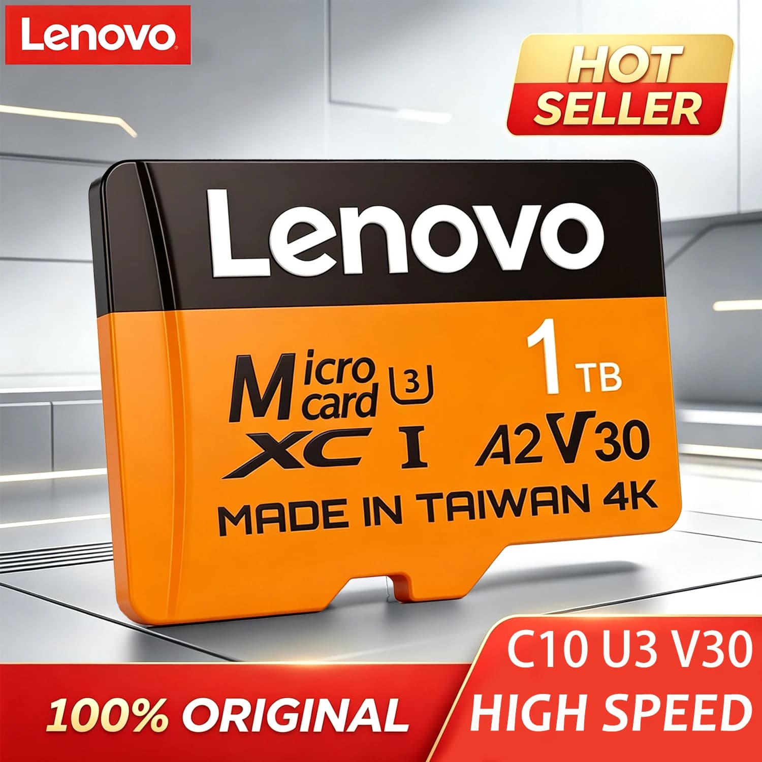 Lenovo SD Class 10 Memory Card, High Speed TF 512GB 256GB 128GB 64GB U3 V30, Micro SD Card for Nintendo Switch
