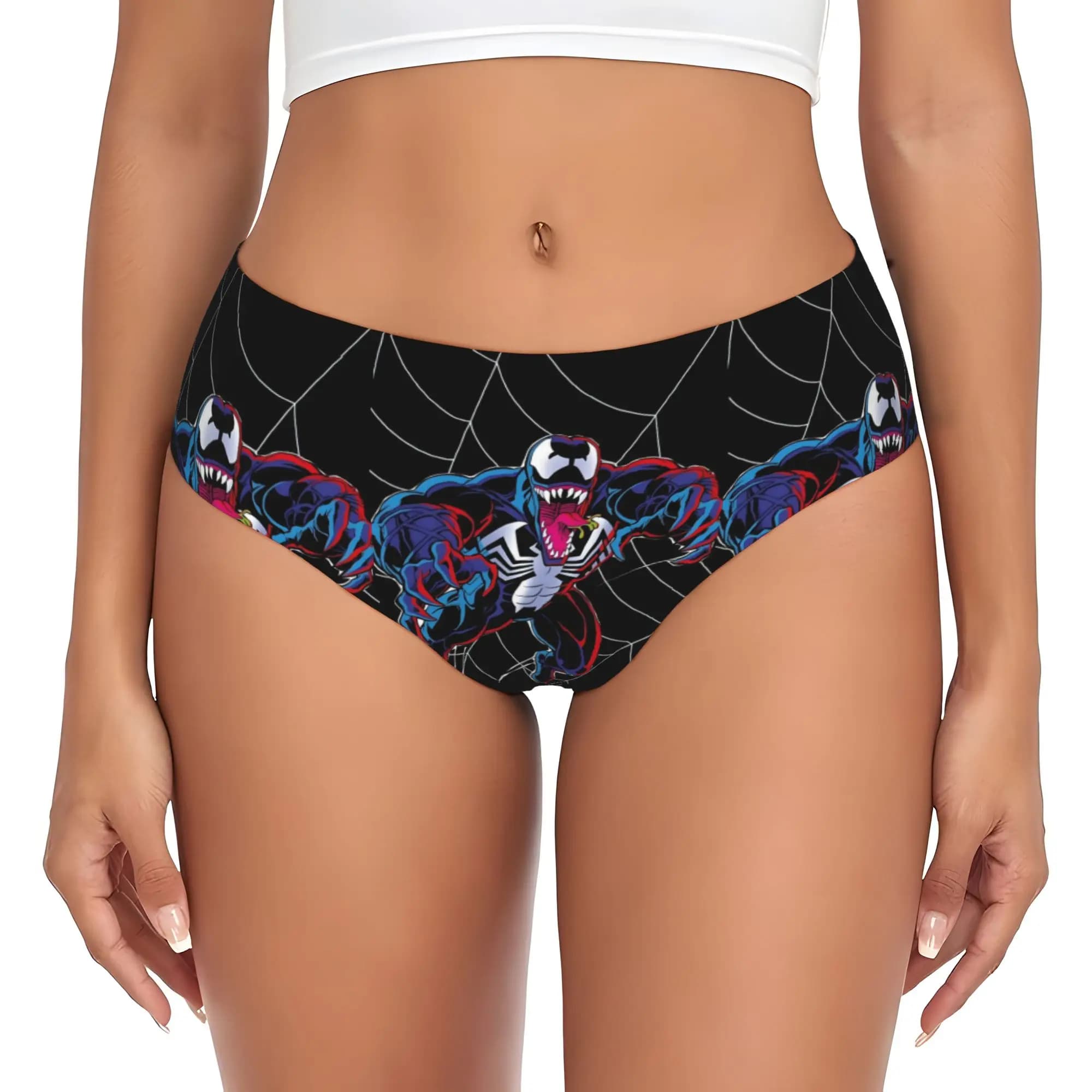 Slip Elasticizzati Personalizzati da Donna con Stampa Comic V-Venom