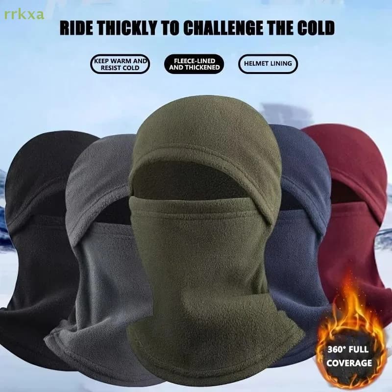 Winter Polar Coral Fleece Balaclava Men Face Mask Neck Warmer Beanies Thermal Head Cover Tactical Military Sports Scarf Ski Caps