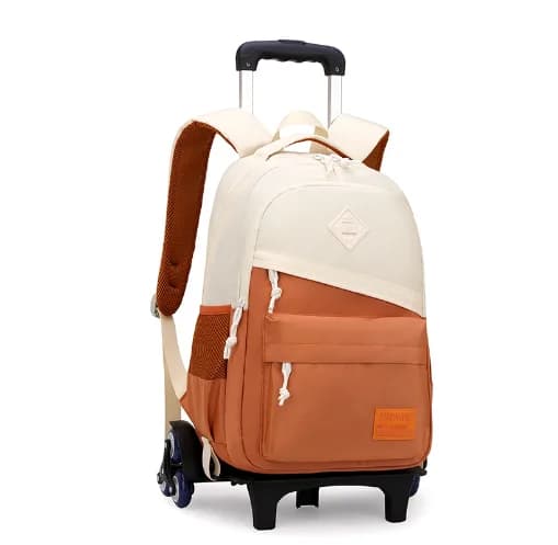 Zaino con ruote per ragazzi Zaino scolastico con ruote Trolley per bambini Zaino con ruote su ruote Trolley da viaggio per scuola elementare