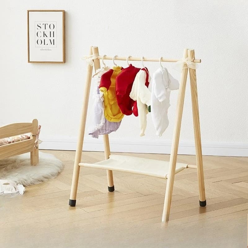 Clothes hanger for pets Dog coat hanger Solid wood glove hanger for cat coats Cat accessories