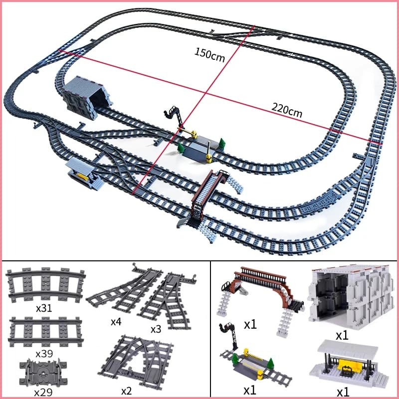 NEW Urban Trains with Flexible Binaries, Soft Rotaie Dritte and Curves, Creative Railway Models Children's Toy