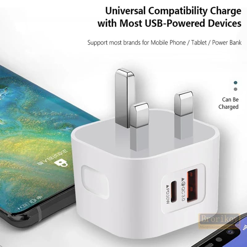 USB C Charger Plug 25W PD USB Type C Fast Charge Charger Quick Phone Charger Wall Adapter For iPhone 15 14 13 Pro Xiaomi Samsung
