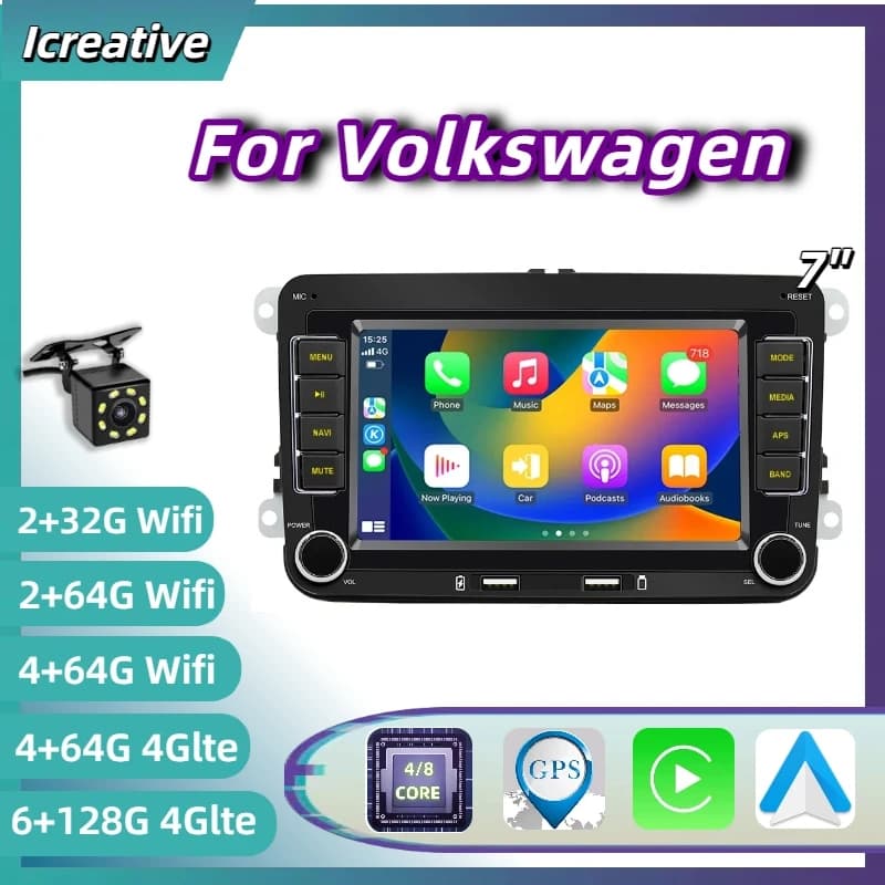 Autoradio Android for Volkswagen Passat B6 B7 CC VW Golf 5 6 Polo 6R Jetta EOS Multimedia Universal Wireless Carplay Navigation