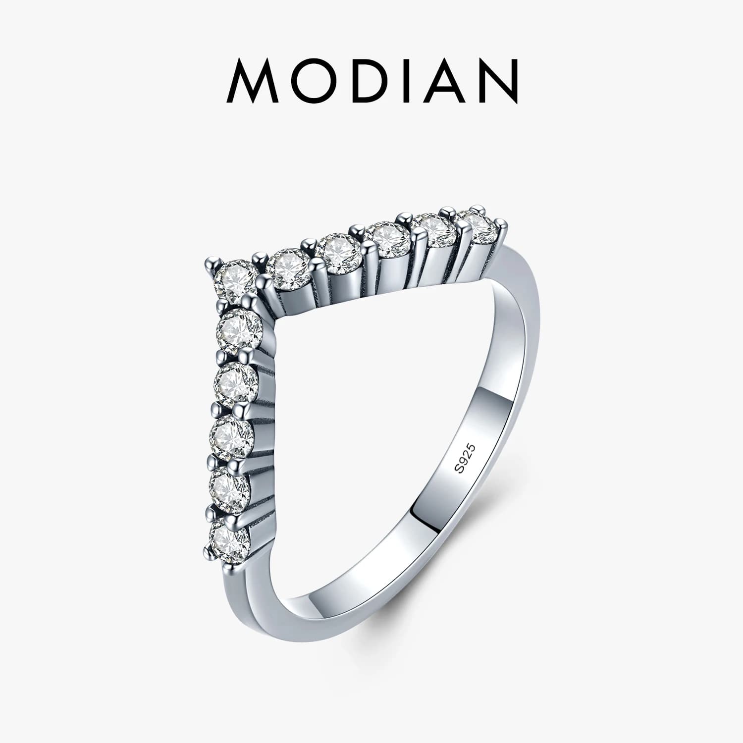 MODIAN Vintage Arrow Ring Real 925 Sterling Silver Fashion impilabile squisiti anelli da dito per le donne accessori per gioielleria raffinata