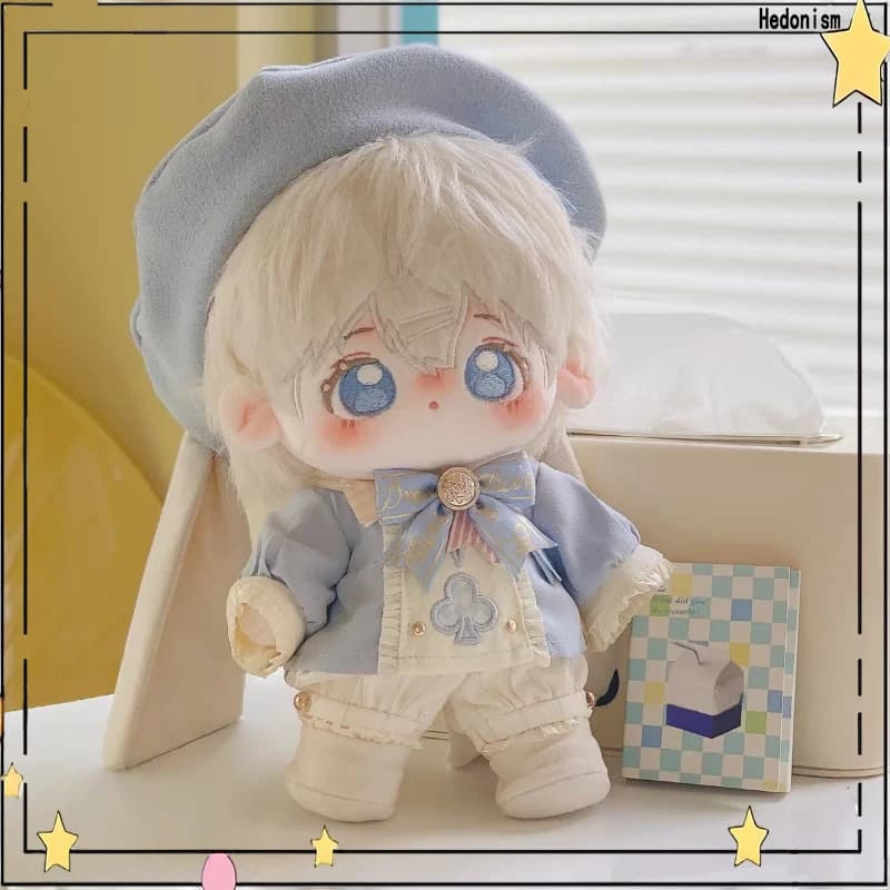 Cotton Doll Clothing Set 20 cm, Academic Style, Cute Hat, Shirt, Pants, Papillon, Cartoon Doll Dressing Accessories, Gift
