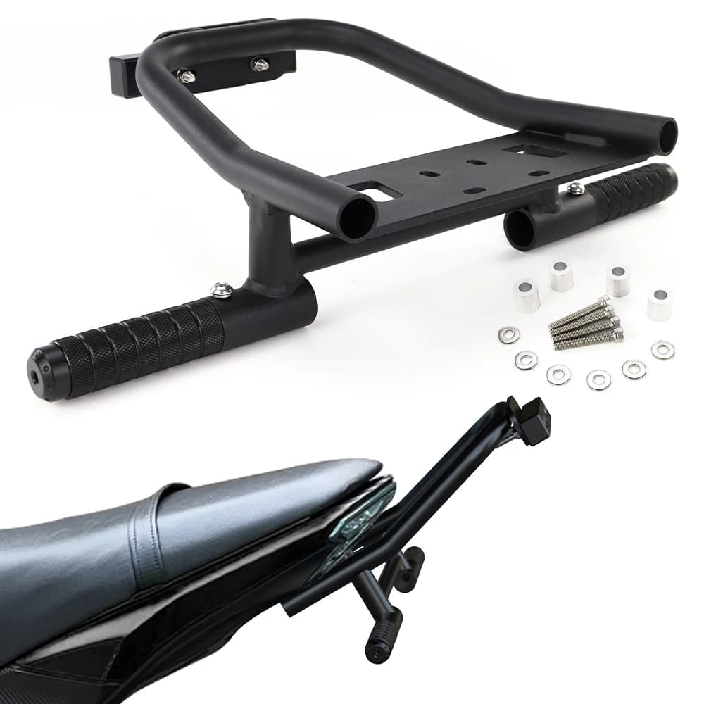 Subcage per Moto con Barre Anti-Caduta e Pedane Posteriori Stunt & 12 o'clock per Kawasaki Z125 / Z125 Pro 2017-2024