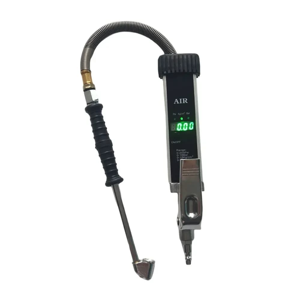 Manometro per pneumatici altamente visibile Gonfiatore digitale per pneumatici resistente agli urti con corpo in alluminio da 5-255 Psi con manometro