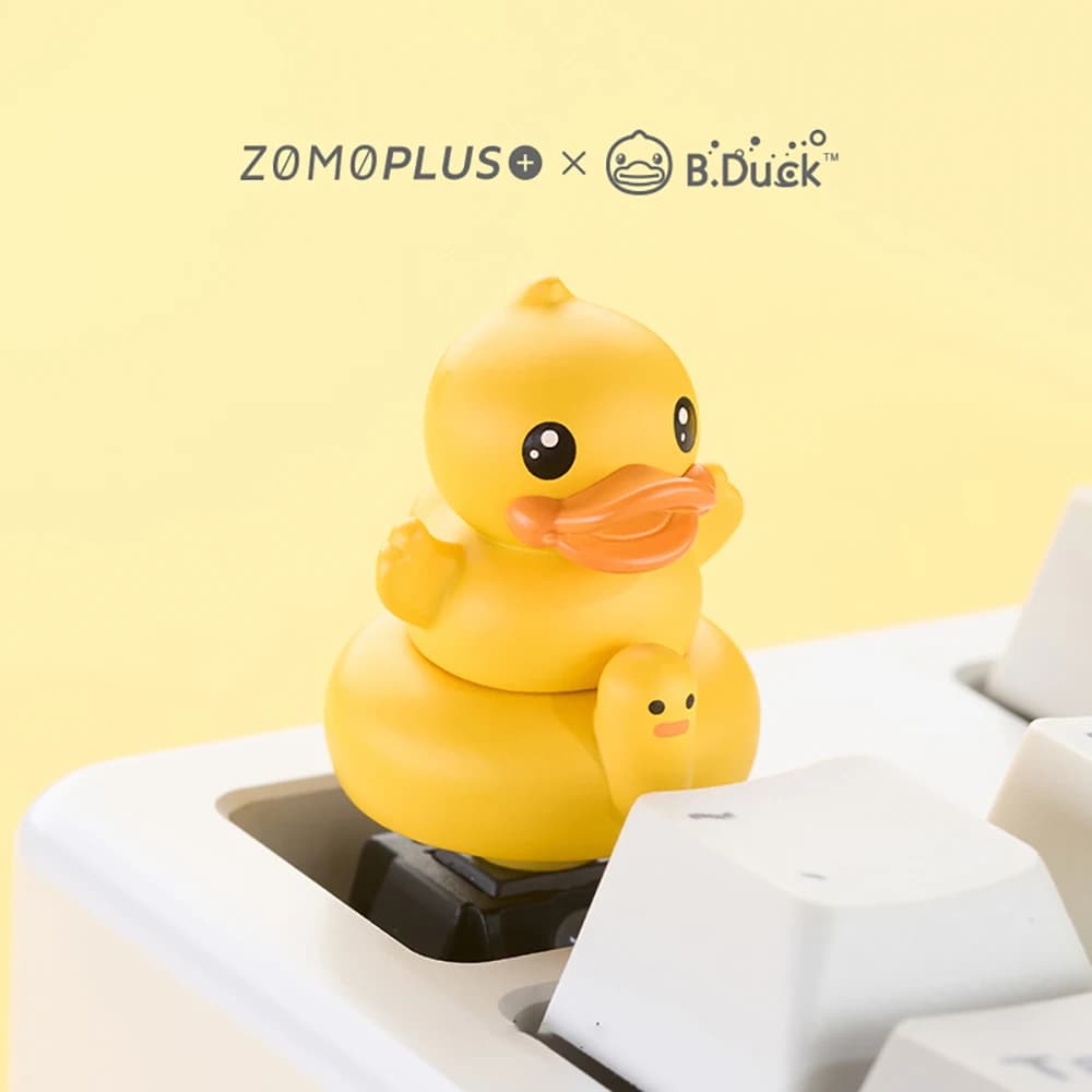 Accessori per tastiera in stile casuale, simpatici keycap stereo a forma di piccola anatra gialla, keycap personalizzati per tastiera meccanica R4.
