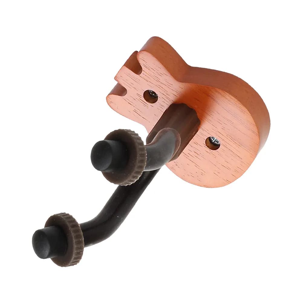 Supporto da Parete Premium in Legno di Faggio e Ferro per Chitarra Acustica, Elettrica, Classica, Ukulele, Violino, Erhu - Esposizione e Conservazione