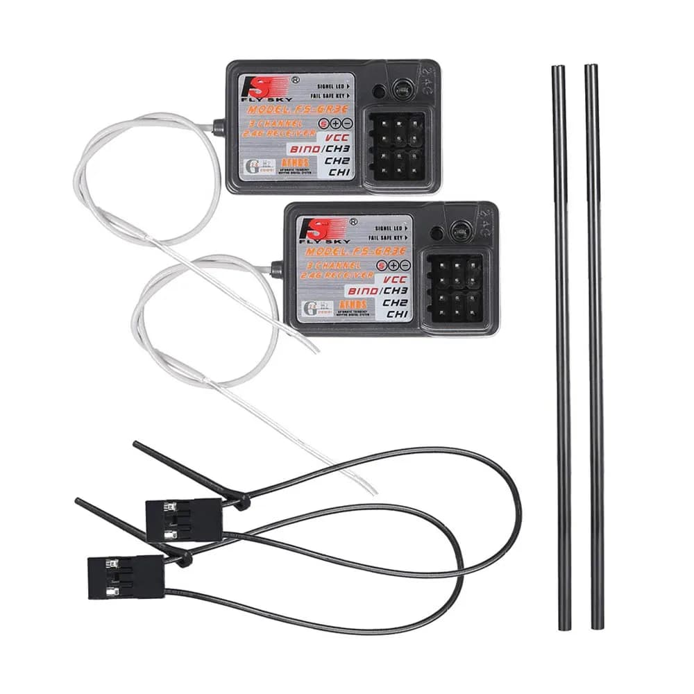 OGRC Flysky FS-GR3E AFHDS Ricevitore a lungo raggio 2.4G 3CH per FS-GT2 FS-GT2B FS-GT3B FS-GT3C FZ-IT4S Trasmettitore RC Car Boat-2 pezzi