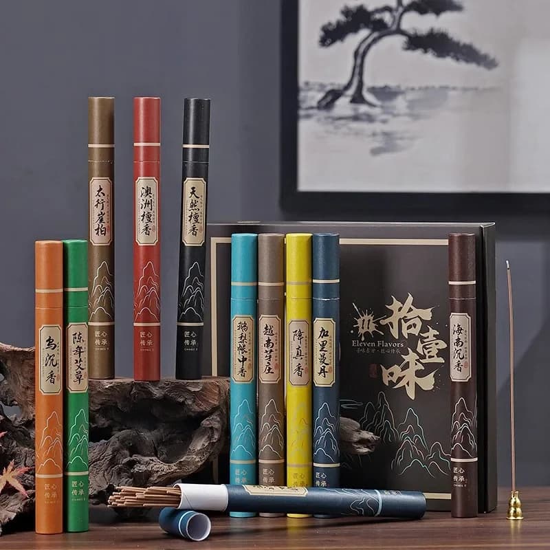 FY Natural 40 Sticks Sandalwood Incense Sleep Chinese Home fragrance Aroma Indoor Buddha Incense Yoga meditation aromatherapy