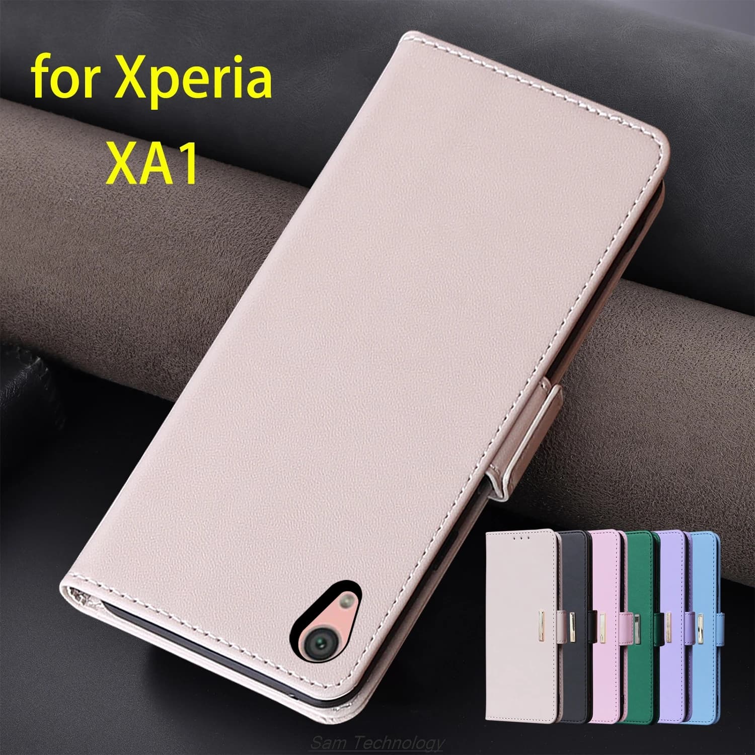 Custodia in pelle con fibbia magnetica per Sony Xperia XA1 5.0 "G3121 G3123 G3125 Portafoglio RFID BLOCCO Flip Cover femminile Capa Fundas Coque