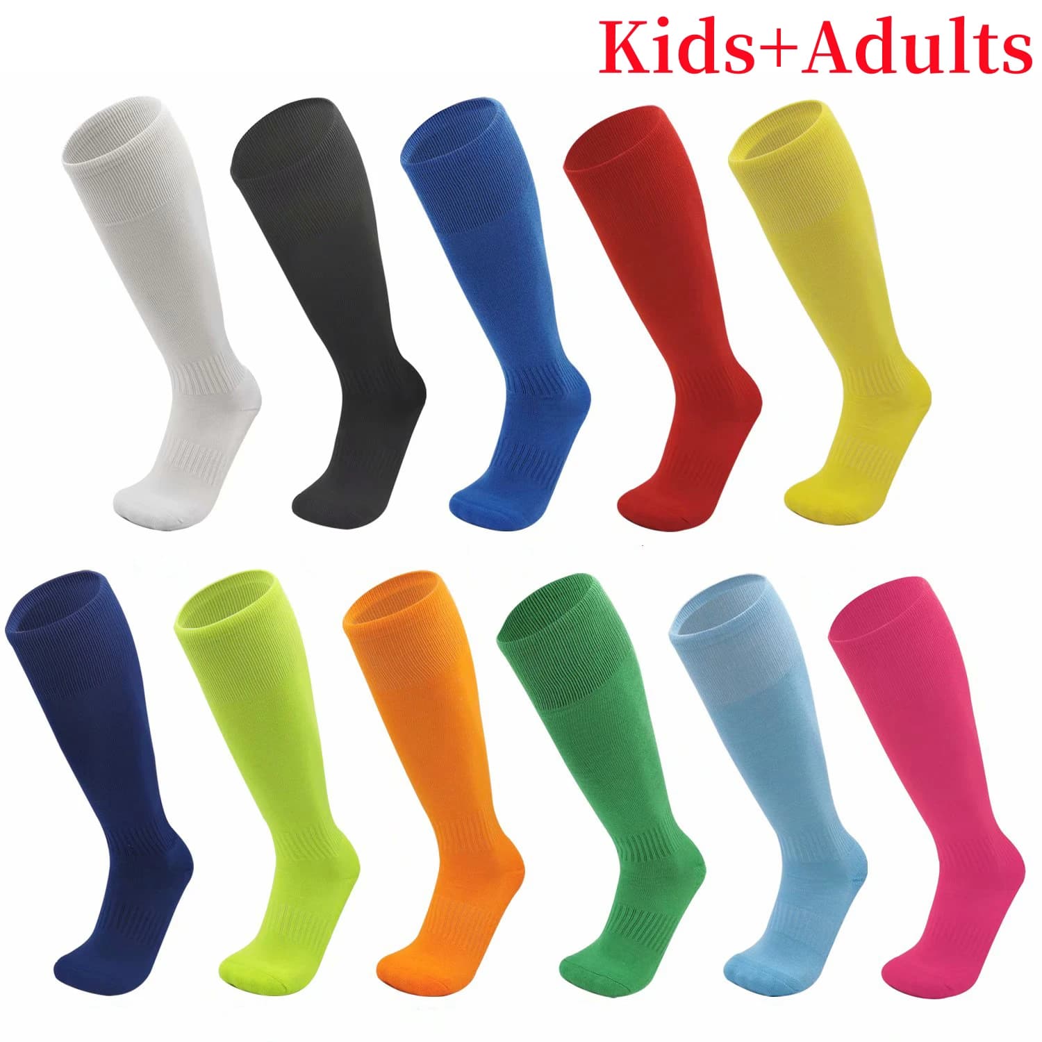 Soccer socks Breathable outdoor sports rugby socks on your knee High Volleyball Baseball Hockey Long socks for kids and adults