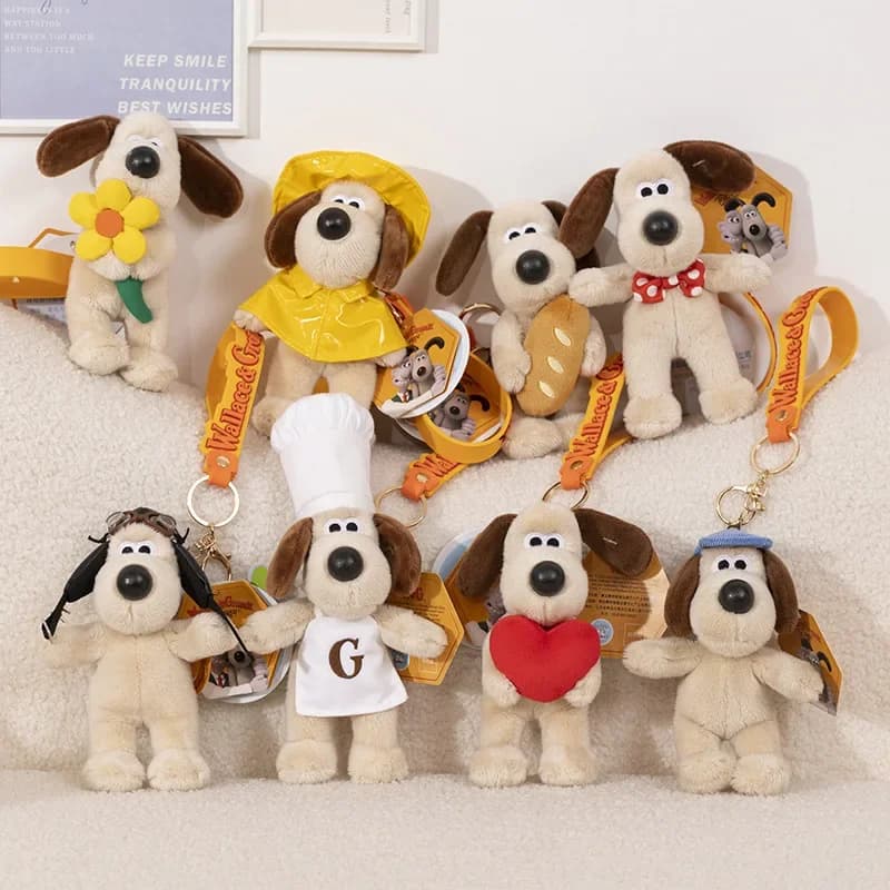 Anime Key Chain Gromit 12Cm Cartoon Toy Backpack Pendant Decoration Keychain Kawaii Cute Key Chain Car Key Decoration Gift