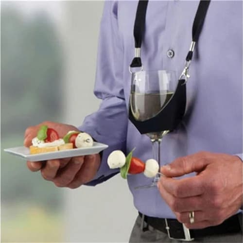 1pc Design unico supporto per bicchiere da vino cinturino portatile per giogo del vino cordino supporto per vetro cinghie di supporto per regali di compleanno per Festival