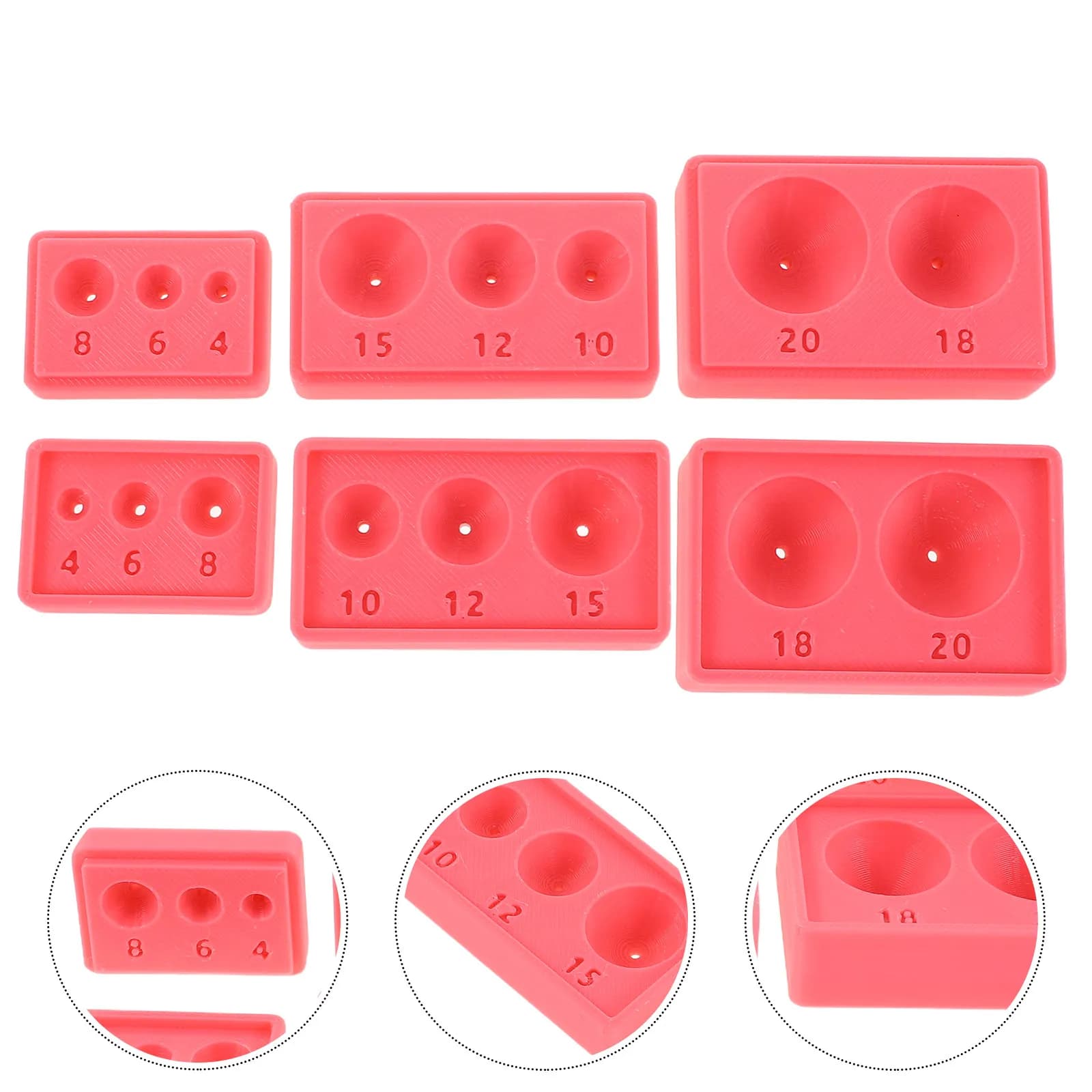Kit di 3 Stampi per Perline in Argilla, Strumento per Modellare Sfere Uniformi per Creazione di Gioielli in Argilla Polimerica, Ornamenti a Forma di Petalo di Fiore