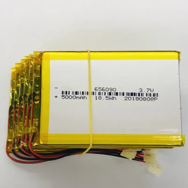 4x 656090 Batteria ai polimeri di litio da 5000 mAh 3,7 V per power bank, localizzatore, purificatore d'aria, scaldamani, batterie ricaricabili ai polimeri di litio