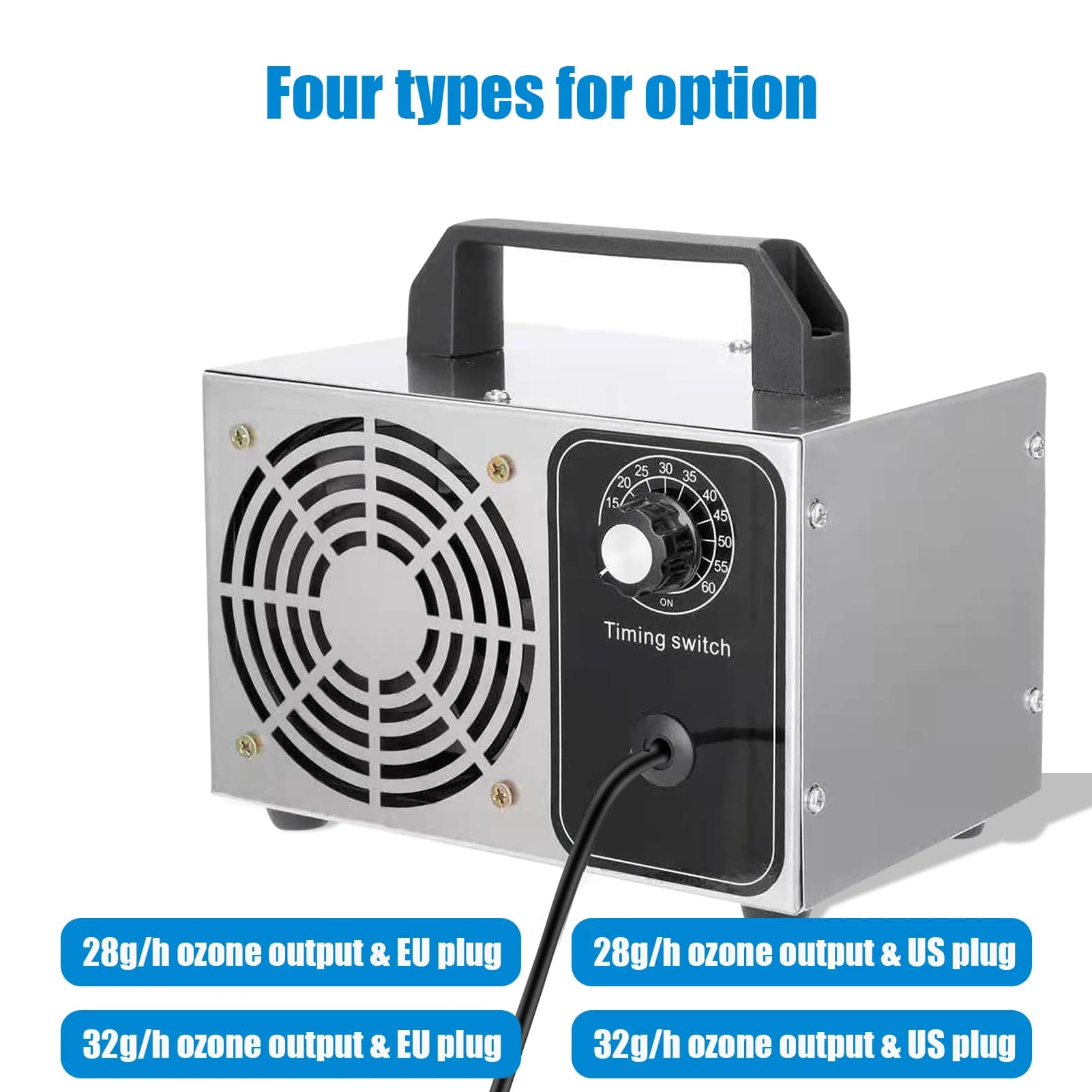 32 g/h Generatore di Ozono Macchina Ozono O3 Purificatore D'aria Deodorante per La Casa Cucina Ufficio Auto 28 g/h 110 V 220 V
