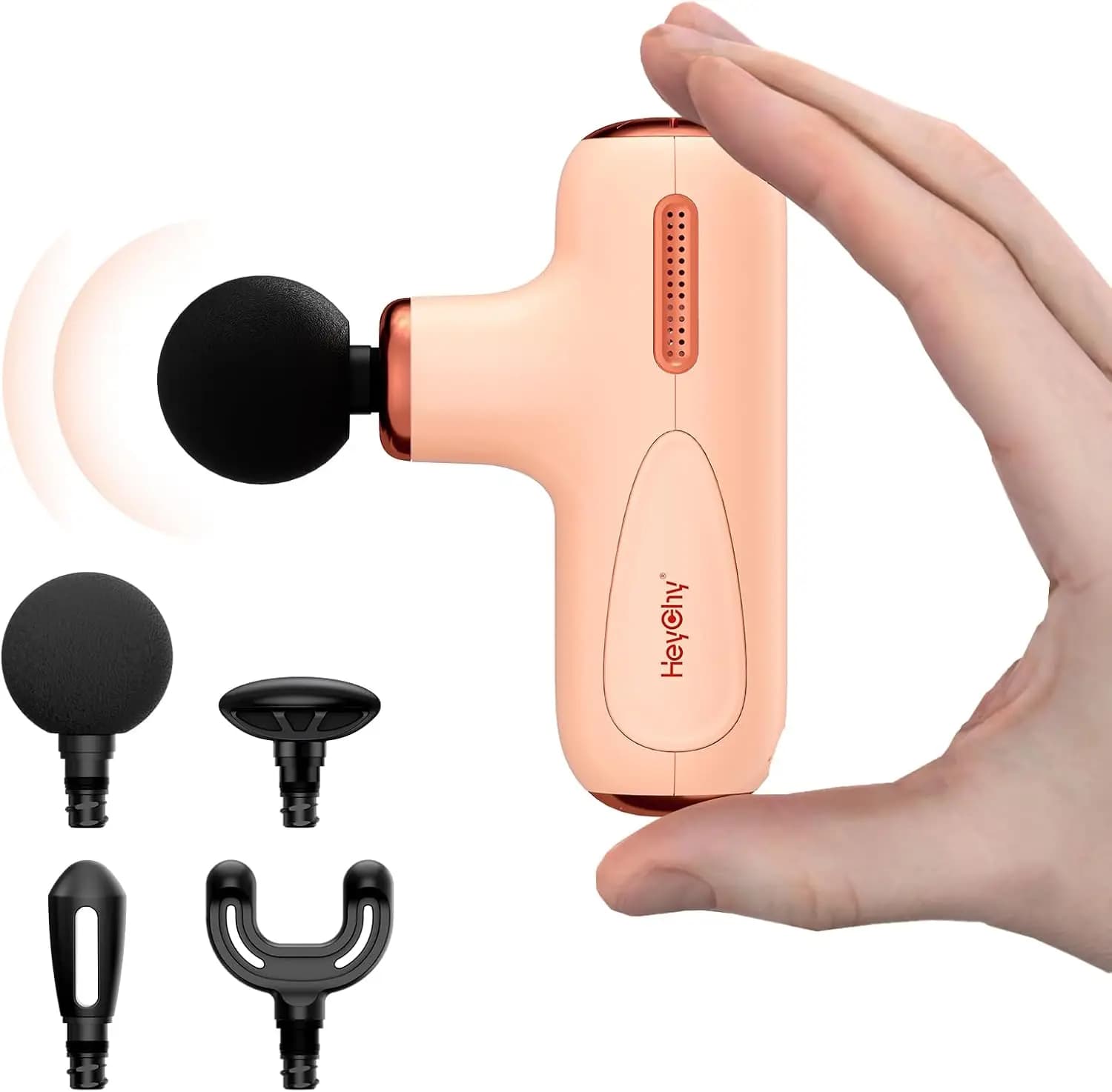Super Mini Massage Gun Deep Tissue, Portable Percussion Massager with 4 Heads, Handheld for Back Neck Shoulder Relief, Quiet for Men Women Athletes