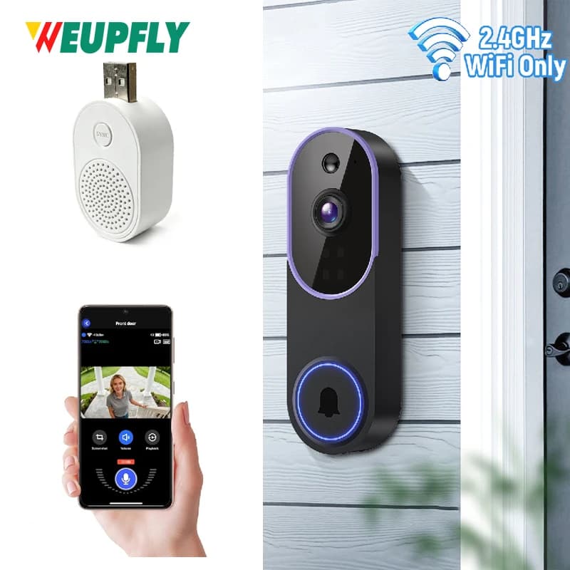 1080P Wireless Video Doorbell Cameras with AI Human Detection & Motion Detection Alerts, Two-Way Audio, Night Vision